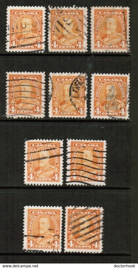 CANADA  Scott # 220 USED WHOLESALE LOT OF 10 (WH-300) - Lots & Kiloware (mixtures) - Max. 999 Stamps