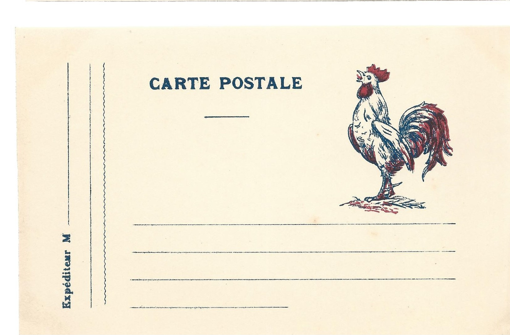 CARTE EN FRANCHISE MILITAIRE  - COQ - NON ECRITE - TRES BON ETAT - Briefe U. Dokumente