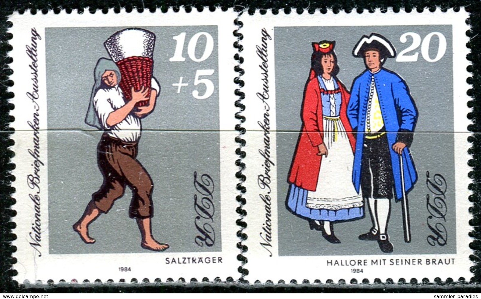 DDR - Mi 2882 / 2883 - ** Postfrisch (E) - 10+5-20Pf      Briefmarkenausstellung Halle 84 - Ungebraucht