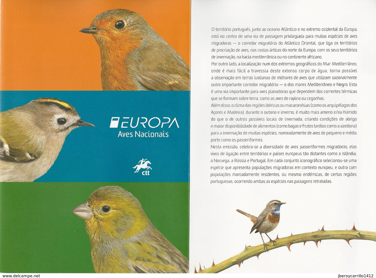PORTUGAL / AZORES/AÇORES / MADEIRA/MADERA- EUROPA 2019.- "AVES -BIRDS -VÖGEL-OISEAUX"- FOLDER - 2019