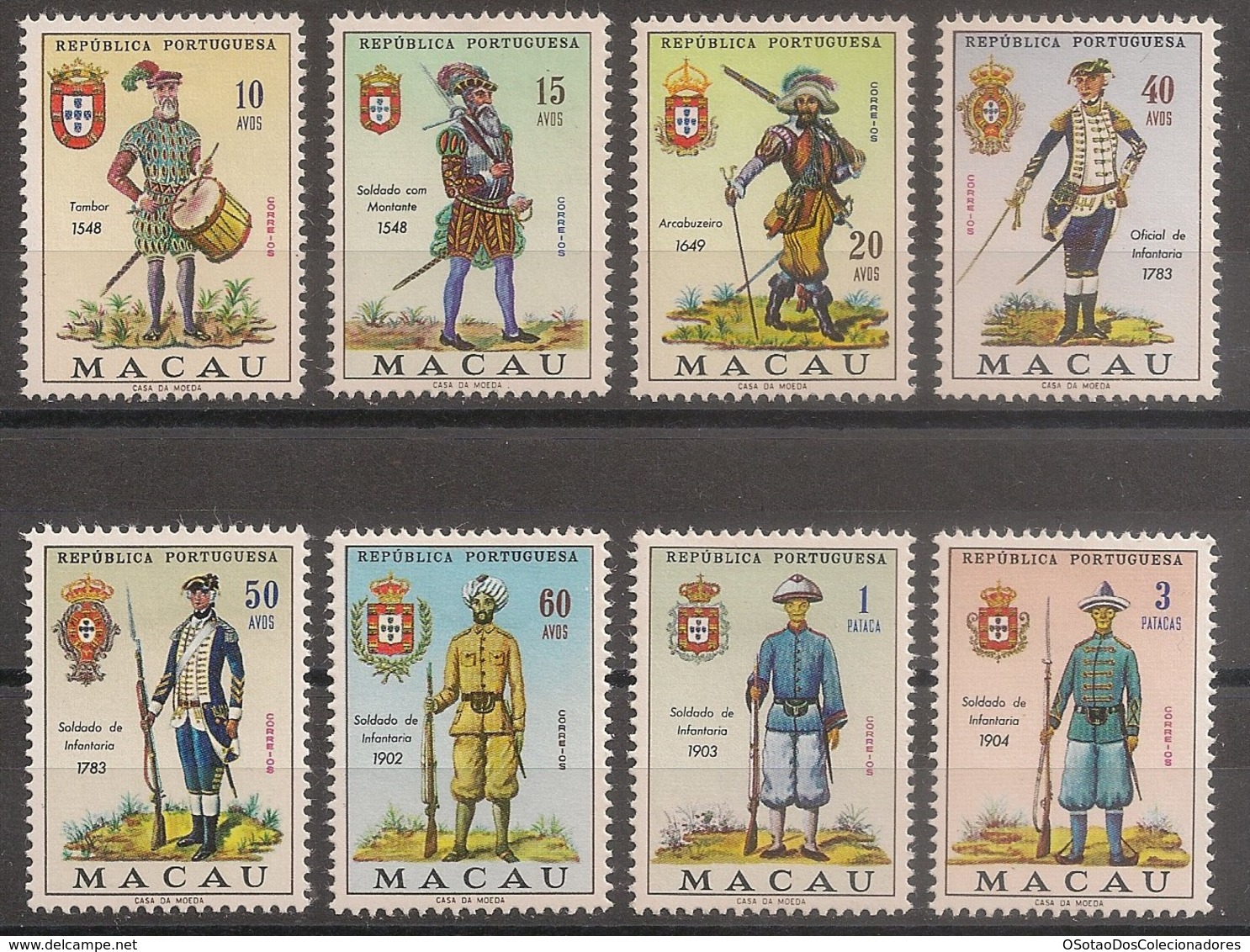 Macau Portugal China Chine 1966 - Uniformes Do Exercito - Portuguese Military Uniforms - Set Complete - Mint Neuf MLH - Ongebruikt