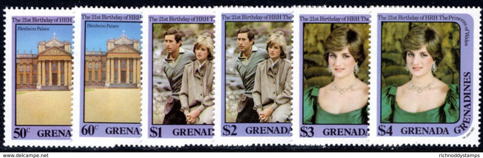Grenada Grenadines 1982 Princess Of Wales Birthday Unmounted Mint. - Grenade (1974-...)