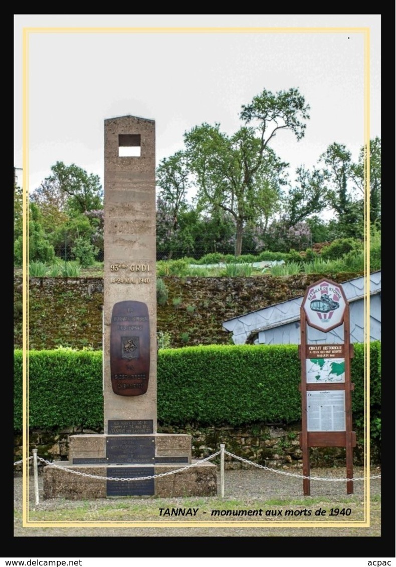 08  TANNAY    ....    Monument Commemorant Les Morts De 1940 - Autres & Non Classés