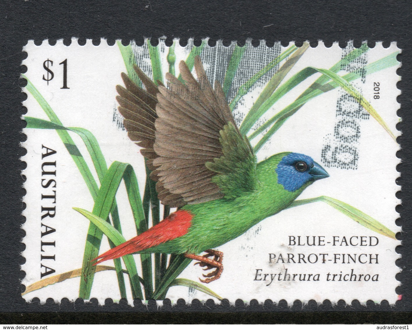 2018 AUSTRALIA BIRD PARROTFINCH VERY FINE POSTALLY USED $ SHEET Stamp - Oblitérés