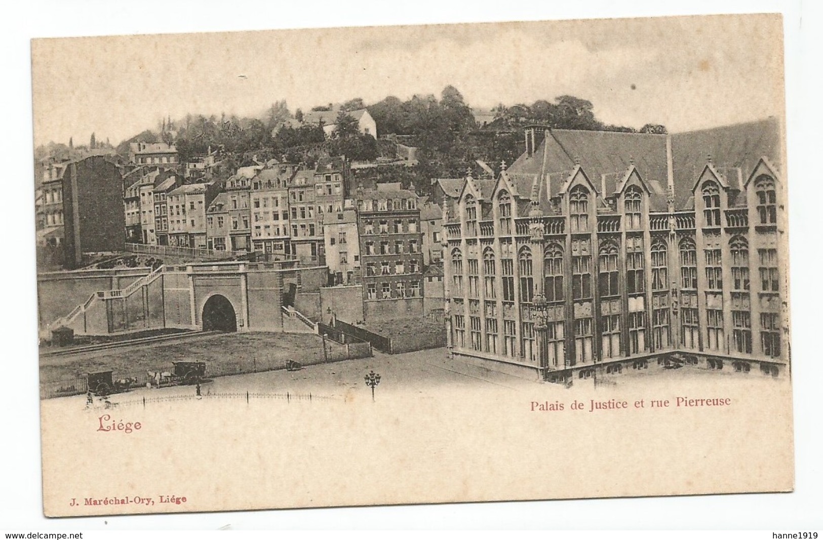 Liège Palais De Justice Et Rue Pierreuse - Liege
