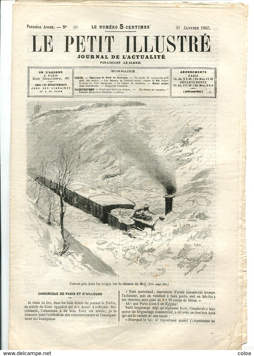 Train Bloqué Dans La Neige Entre Narbonne Et Carcassonne1865 - 1850 - 1899