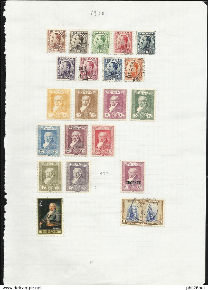 Espagne  De 1889  à  1971  Quasiment Complet Poste ,P.A. ... Oblitérés B/TB Cachets TB  Introuvable !  Braderie !! - Collections (sans Albums)