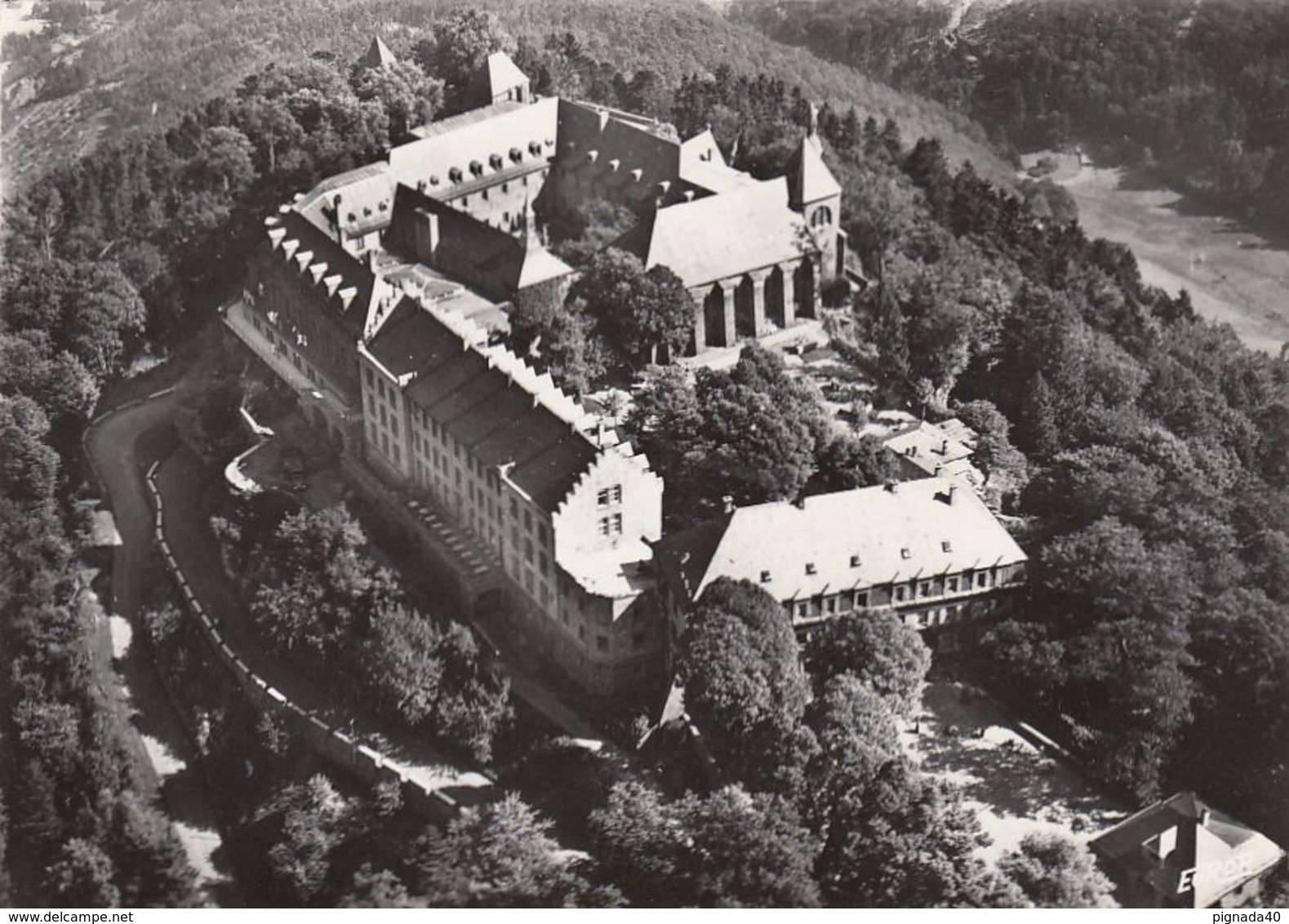 Cp , 67 , MONT SAINT-ODILE , Vue Générale Aérienne , Côté Ouest - Sainte Odile