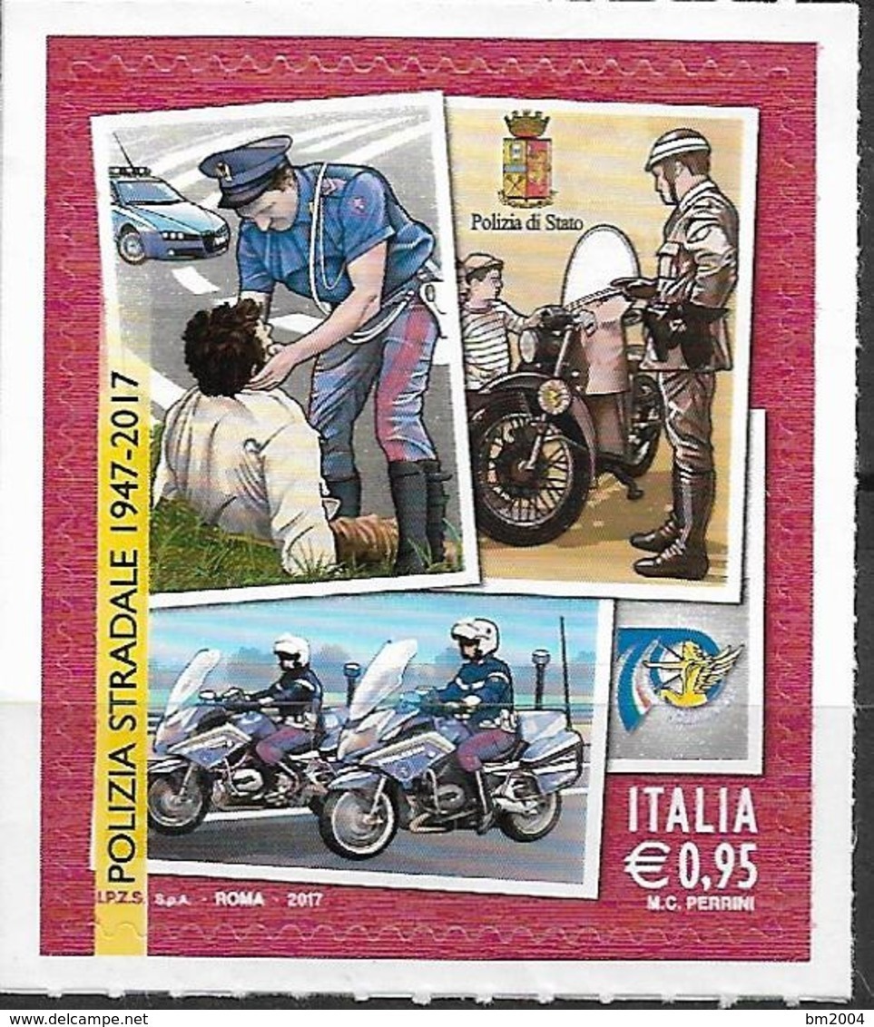 2017 Italien Mi. 4022  **MNH   70 Jahre Straßenpolizei - 2011-20: Neufs