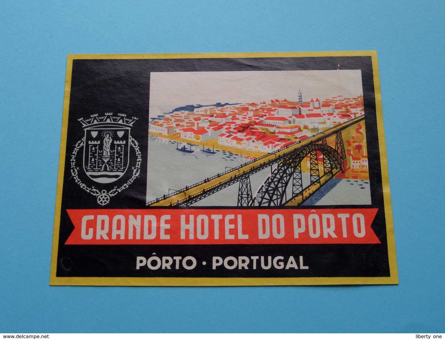 Grand Hotel Do PORTO > Porto Portugal (format +/- 12 X 9 Cm.) > ( Imp......) > Detail Zie/voir Photo ! - Etiquettes D'hotels