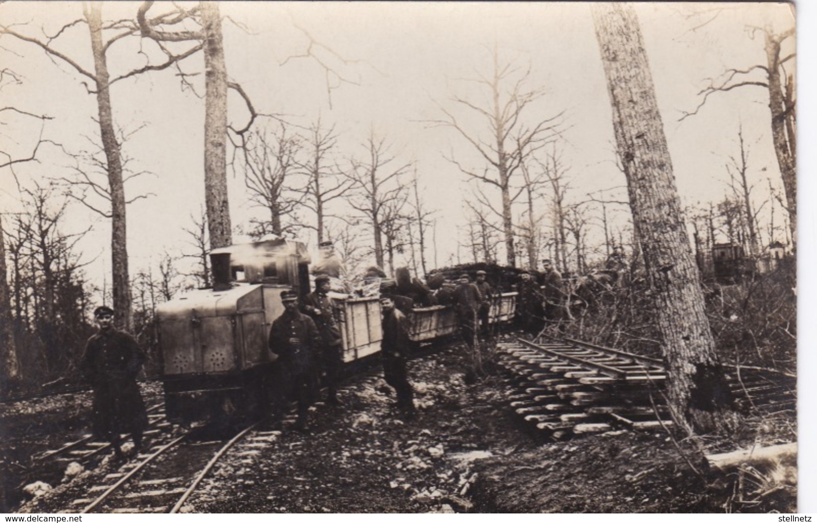 Alte Ansichtskarte Von Einer Feldbahn Vor Verdun - Guerra 1914-18