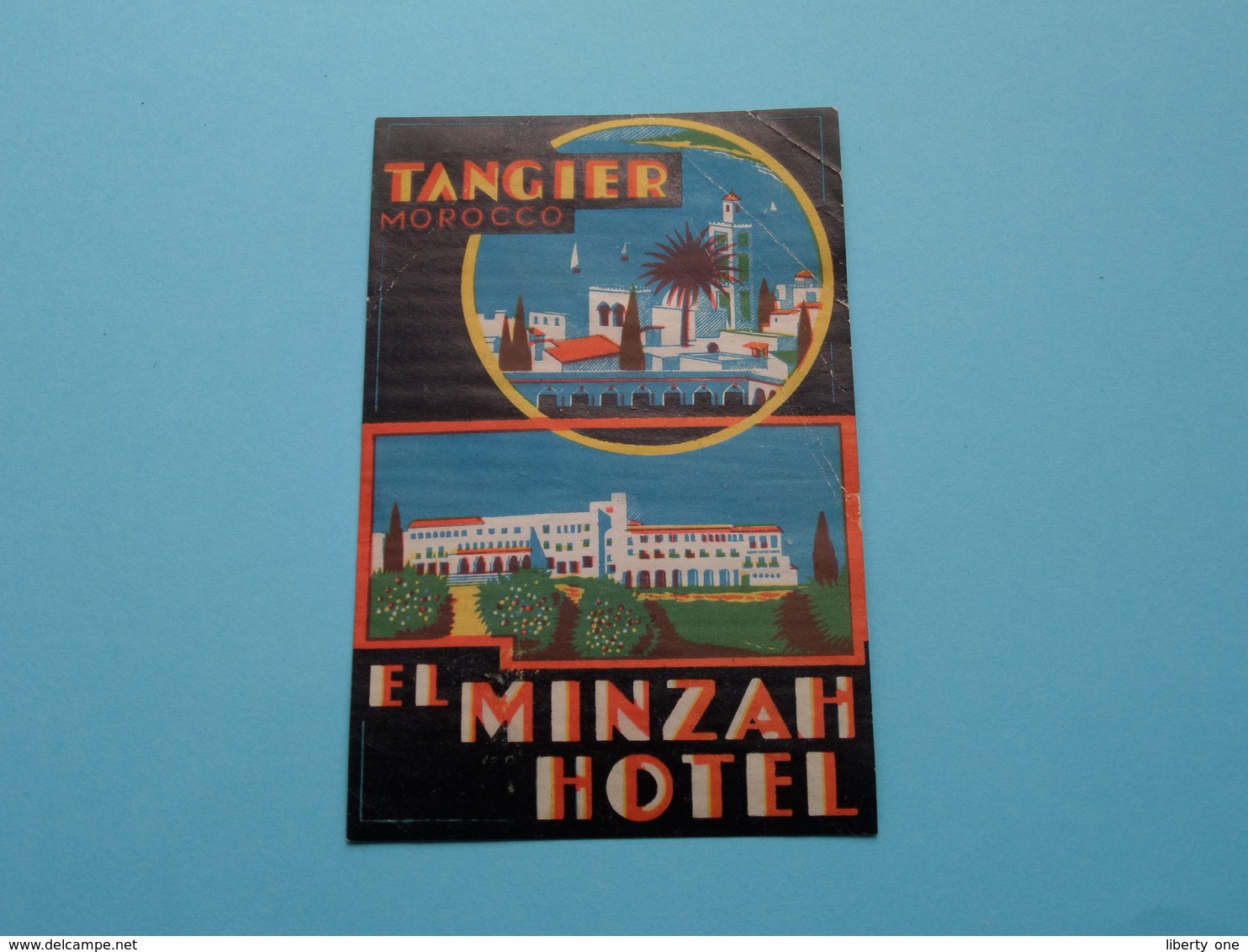 EL MINZAH Hotel > TANGIER Morocco (format +/- 10 X 6,5 Cm.) > ( Imp......) > Detail Zie/voir Photo ! - Etiquettes D'hotels