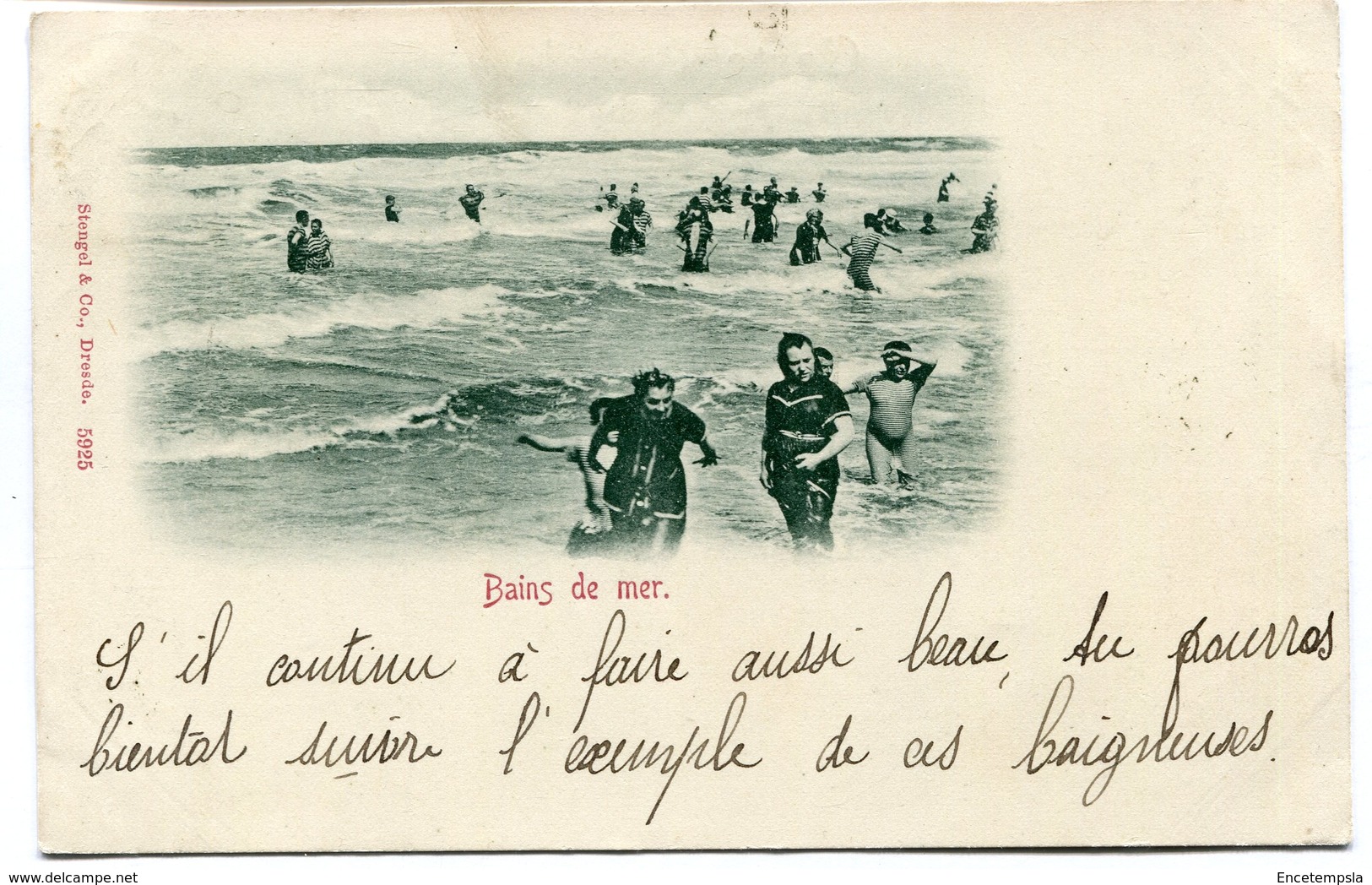 CPA - Carte Postale - Belgique - Ostende - Bain De Mer - 1899 (B9136) - Oostende