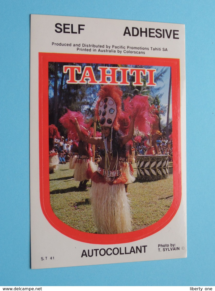 TAHITI - Autocollant Self Adhesive ( Photo T. SYLVAIN - S.T.56 ) ( See/voir Photo / Format Total 8 X 12 Cm. ) ! - Aufkleber