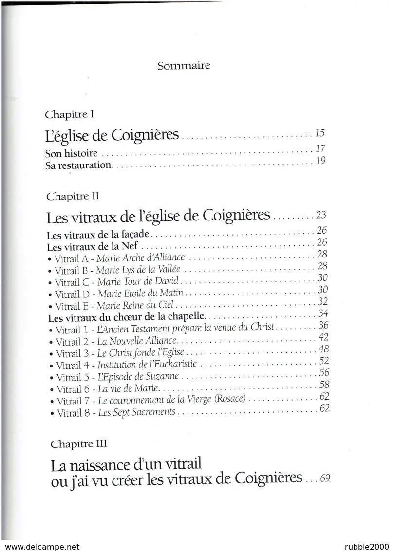 COIGNIERES L EGLISE ET SES VITRAUX 1999 RESTAURATION PAR GABRIEL LOIRE MAITRE VERRIER A CHARTRES VITRAIL CHRISTIANE VIAN - Ile-de-France