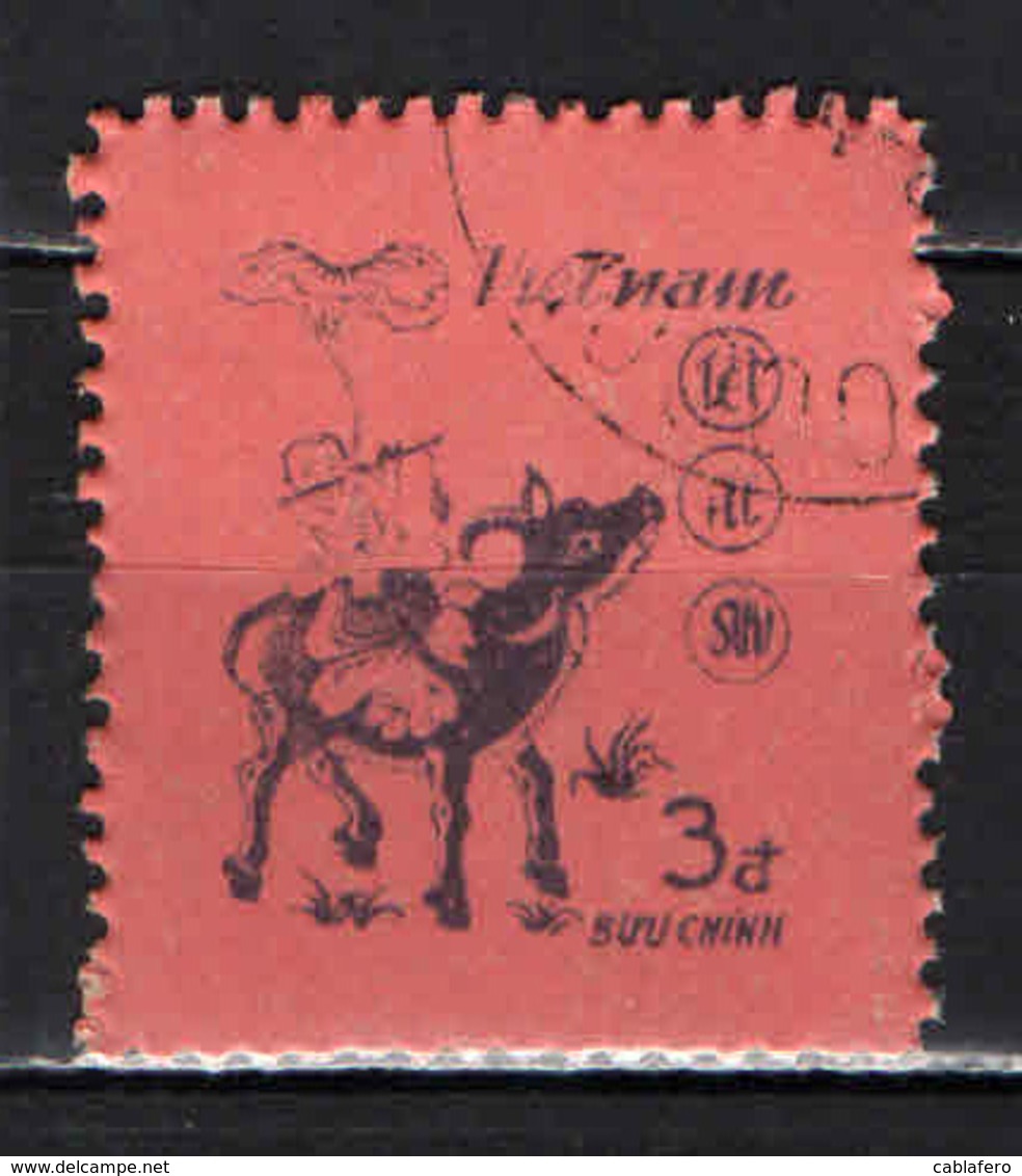 VIETNAM - 1985 - NUOVO ANNO 1985: ANNO DEL BUFALO - USATO - Vietnam