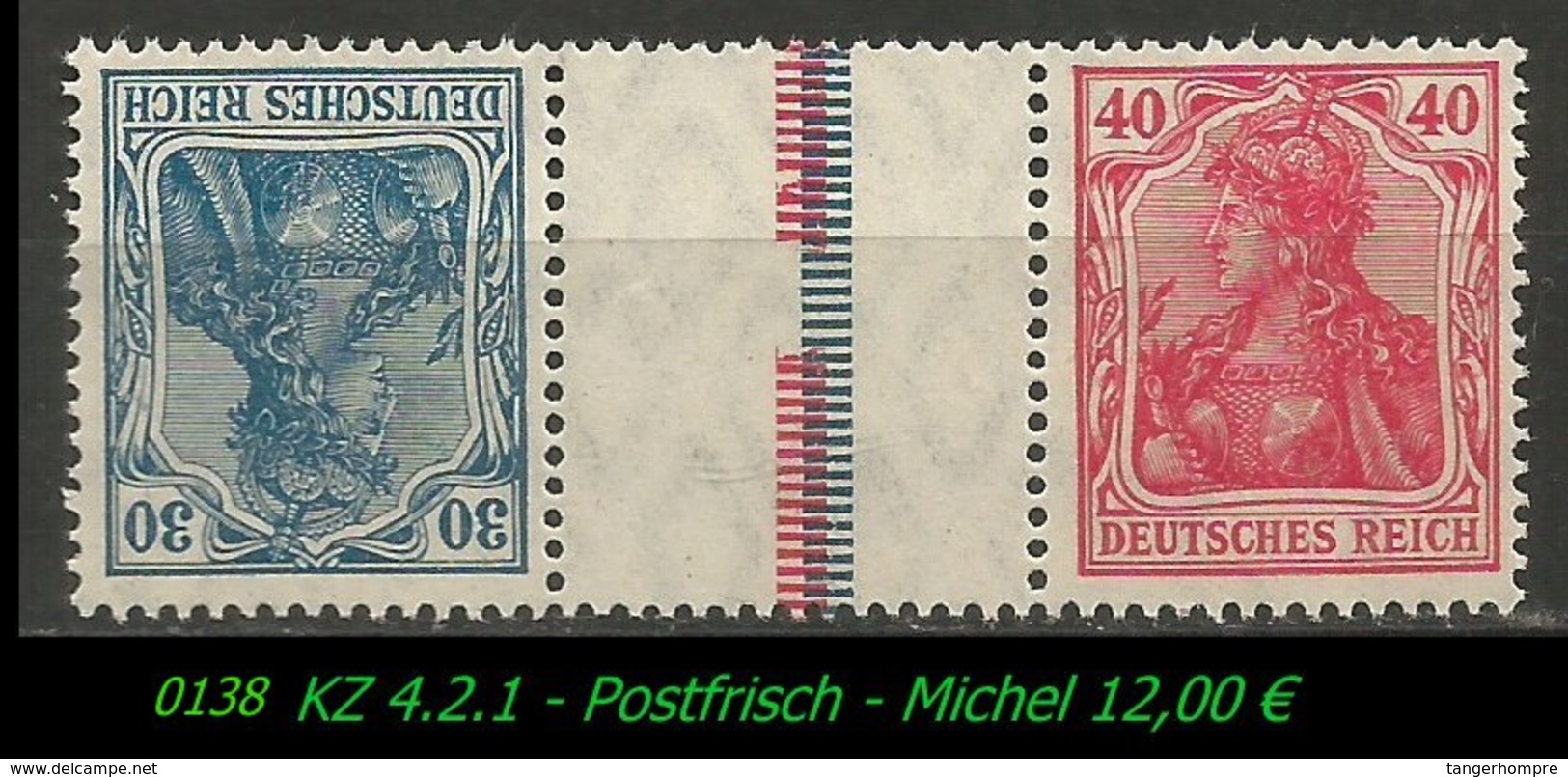 Postfrischer ZDR - Mi. Nr. KZ 4.2.1 - Se-Tenant