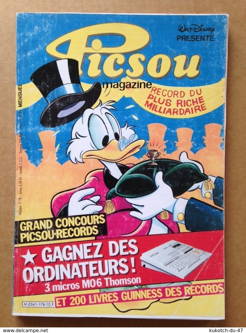 Disney - Picsou Magazine ° Année 1986 - N°178 (avec Grand Défaut D'usure) - Picsou Magazine