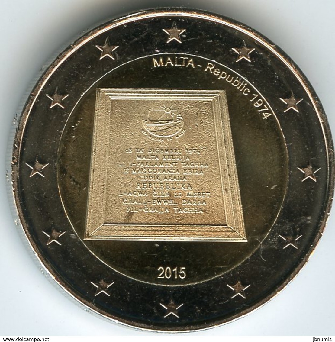 Malte Malta 2 Euro 2015 Constitution UNC - Malta