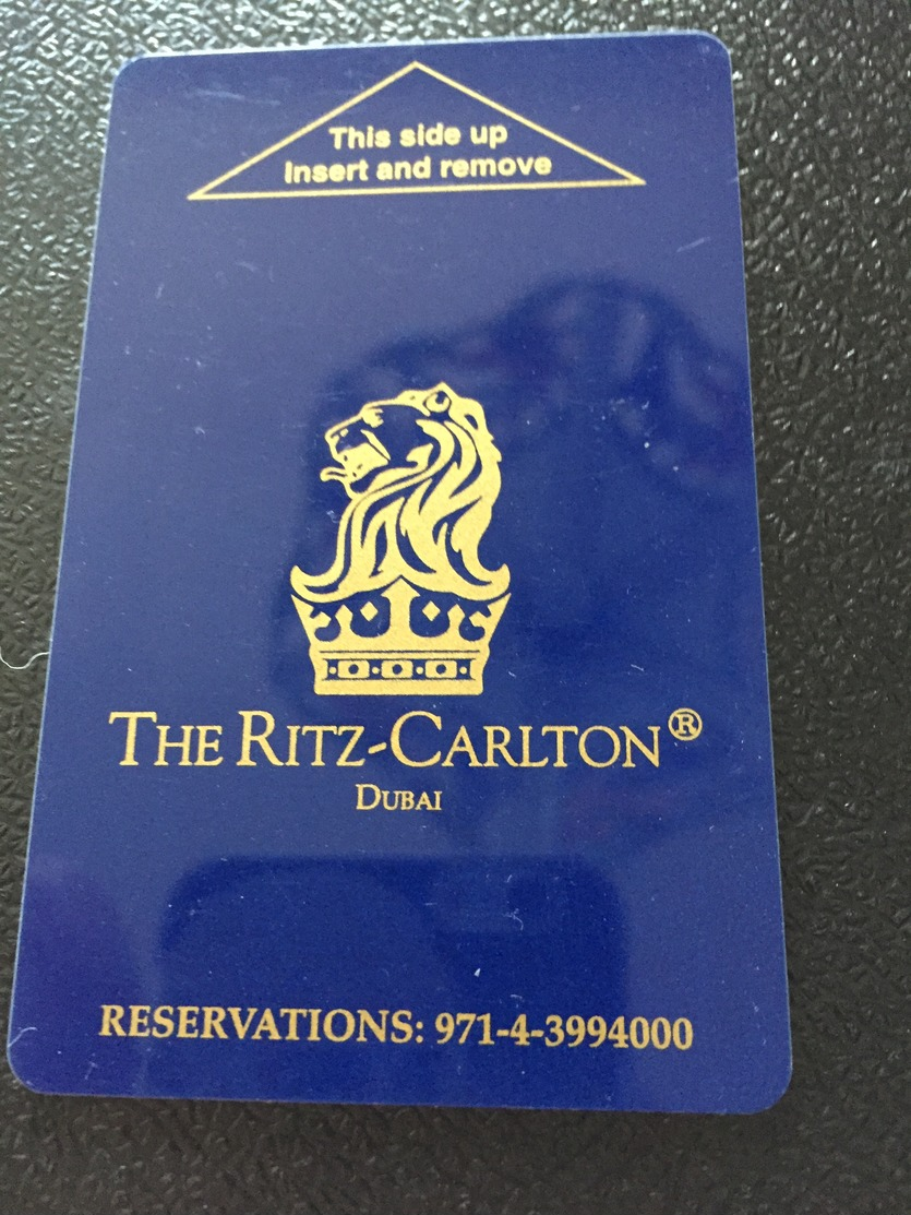 Hotelkarte Room Key Keycard Clef De Hotel Tarjeta Hotel RITZ CARLTON DUBAI - Ohne Zuordnung