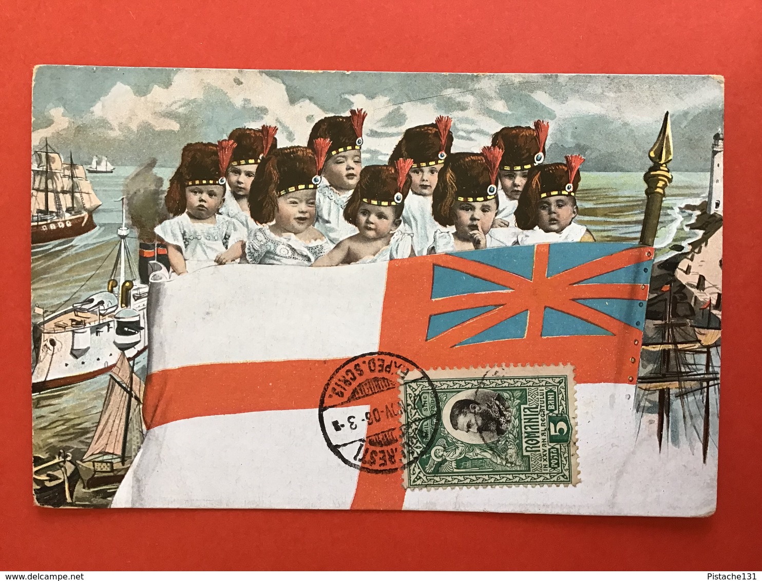 1906 - KINDERMARINE - SOLDATEN - SOLDATS - VLAG ENGELAND - DRAPEAU ANGLETERRE - Satirisch