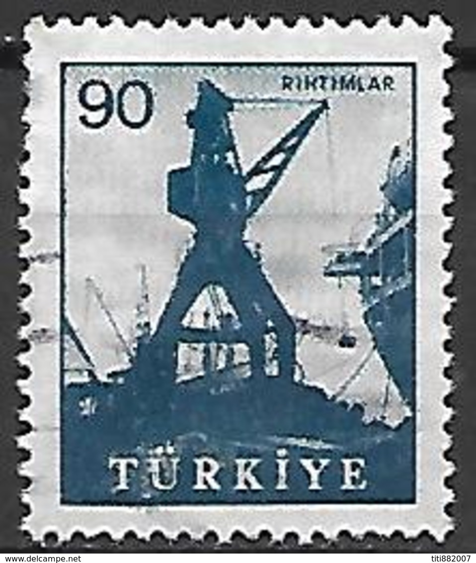 TURQUIE     -     1959 .   Y&T N° 1438 Oblitéré .   Grue Portuaire - Usados