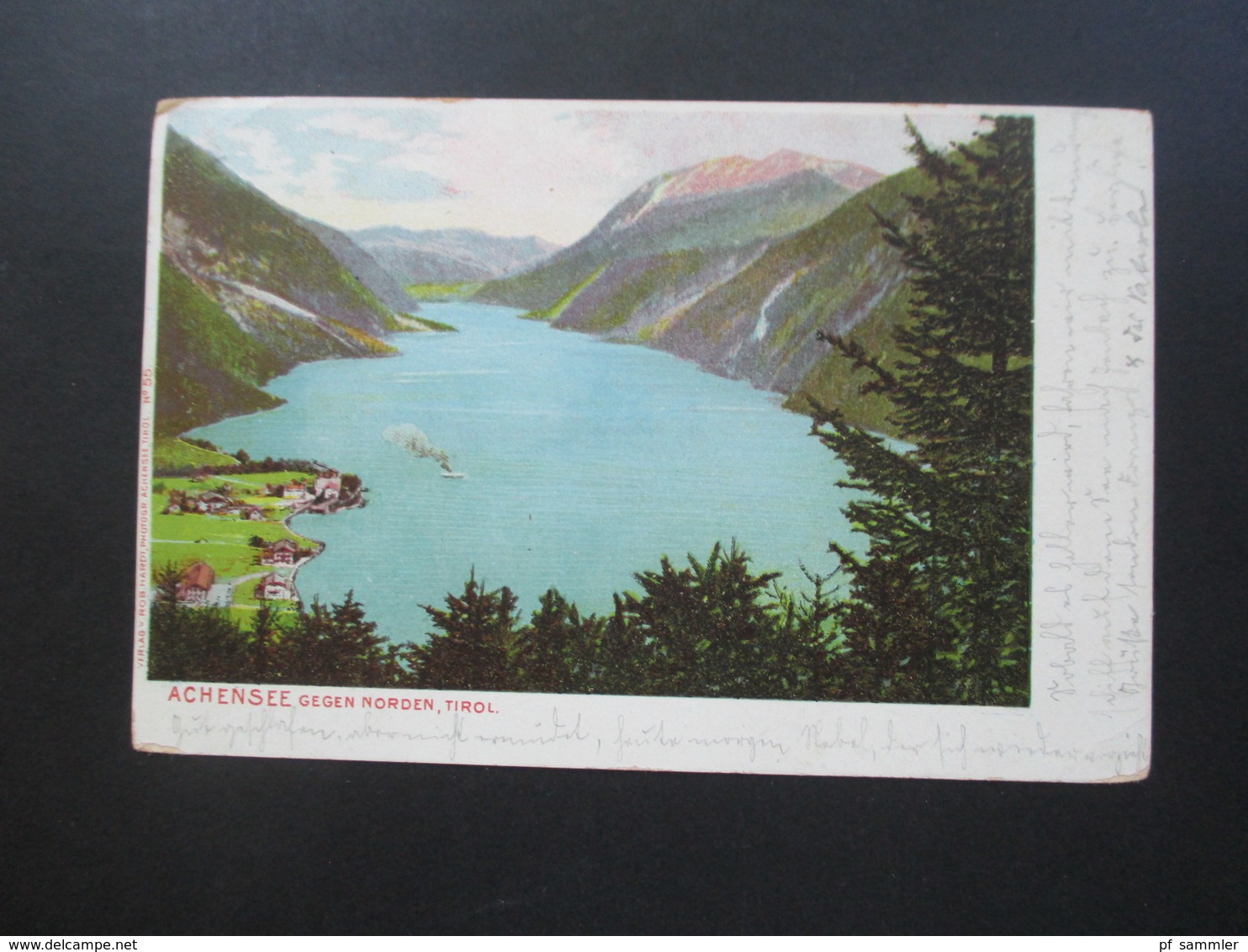 Österreich 1901 AK Achensee Gegen Norden, Tirol Verlag Rob. Hardt No 55 Ak Stempel K1 Miesbach. Oberbayern - Achenseeorte