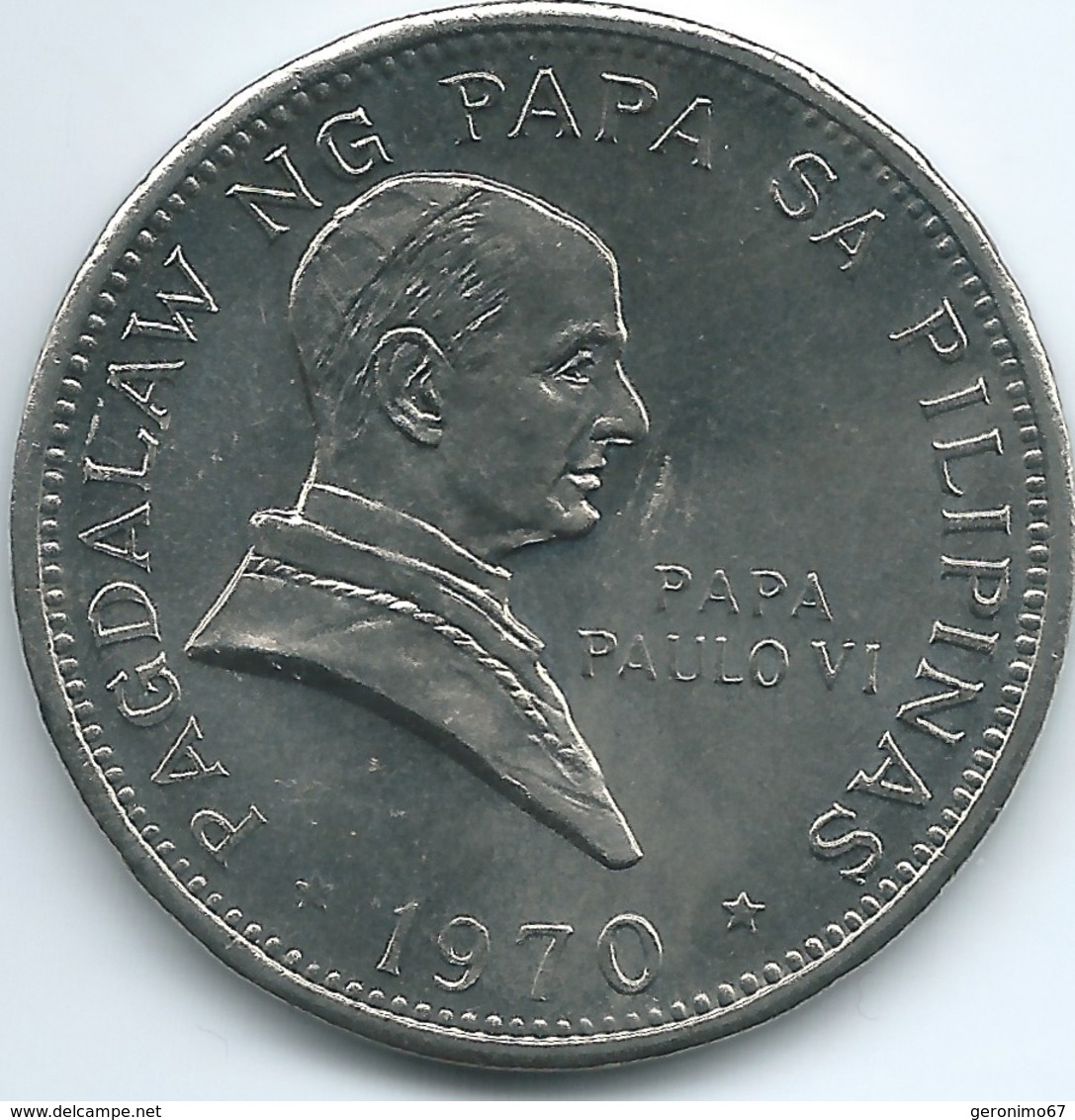 Philippines - 1970 - 1 Piso - Pope Paul VI Papal Visit - KM202 - Philippines