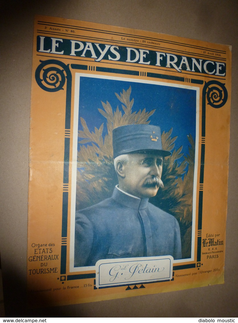 1916 LPDF: Pétain; Allemagne;Alsace Belgique;Trébizonde;Kapotolamo;Ispir(Arménie);Mytilène;Smyrne; Metelin;etc - Français