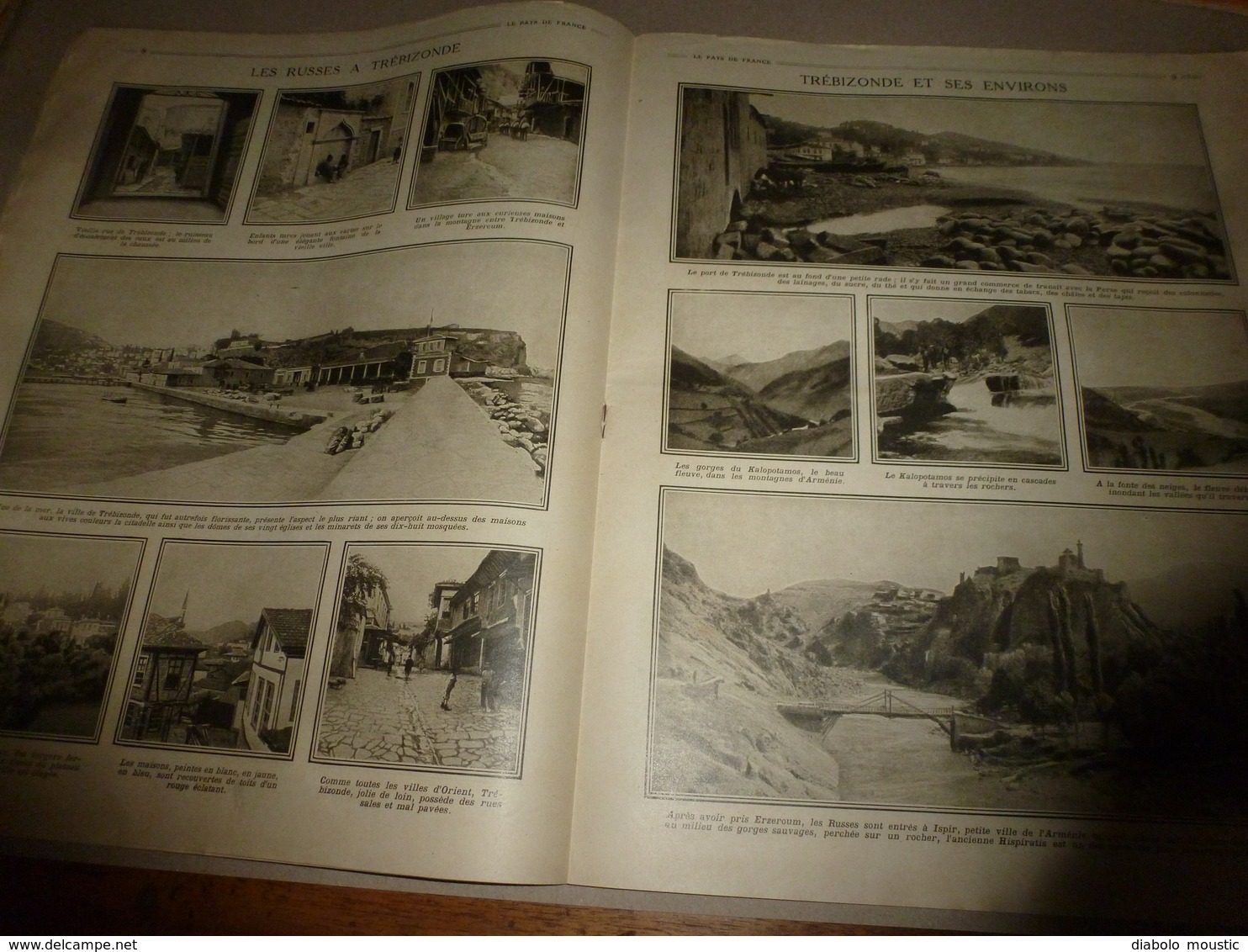 1916 LPDF: Pétain; Allemagne;Alsace Belgique;Trébizonde;Kapotolamo;Ispir(Arménie);Mytilène;Smyrne; Metelin;etc