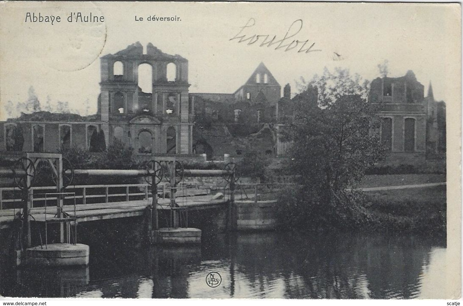 Abbaye  D'Aulne    Le Déversoir.   -   1906  Naar  Gilly - Thuin