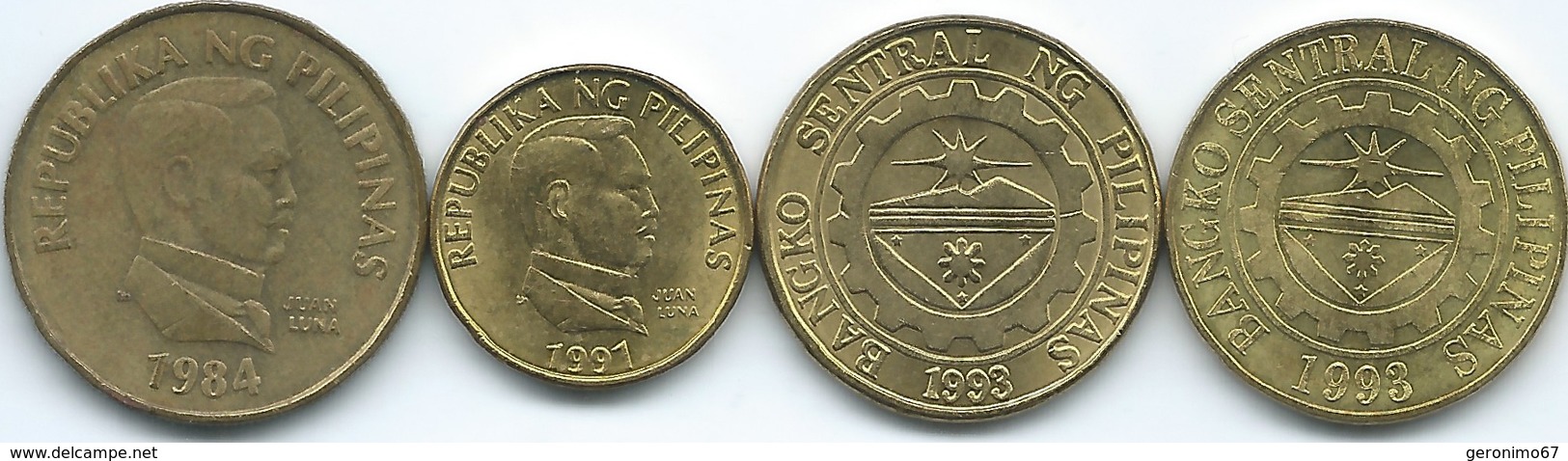 Philippines - 25 Sentimo - 1984 (KM241.1) 1991 (KM241.2) 1998 (KM271) & 2009 (KM271a) - Filippijnen