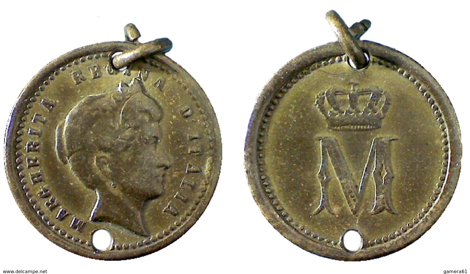 04895 GETTONE JETON TOKEN CASA SAVOIA MARGHERITA REGINA D'ITALIA - Adel