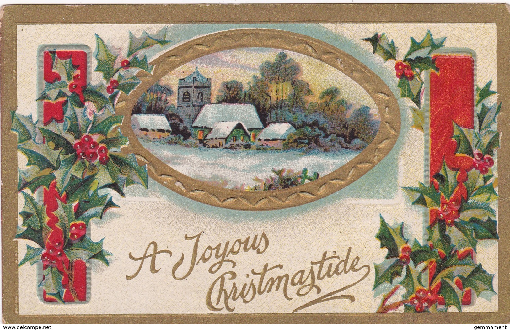 EMBOSSED CHRISTMAS CARD - Other & Unclassified