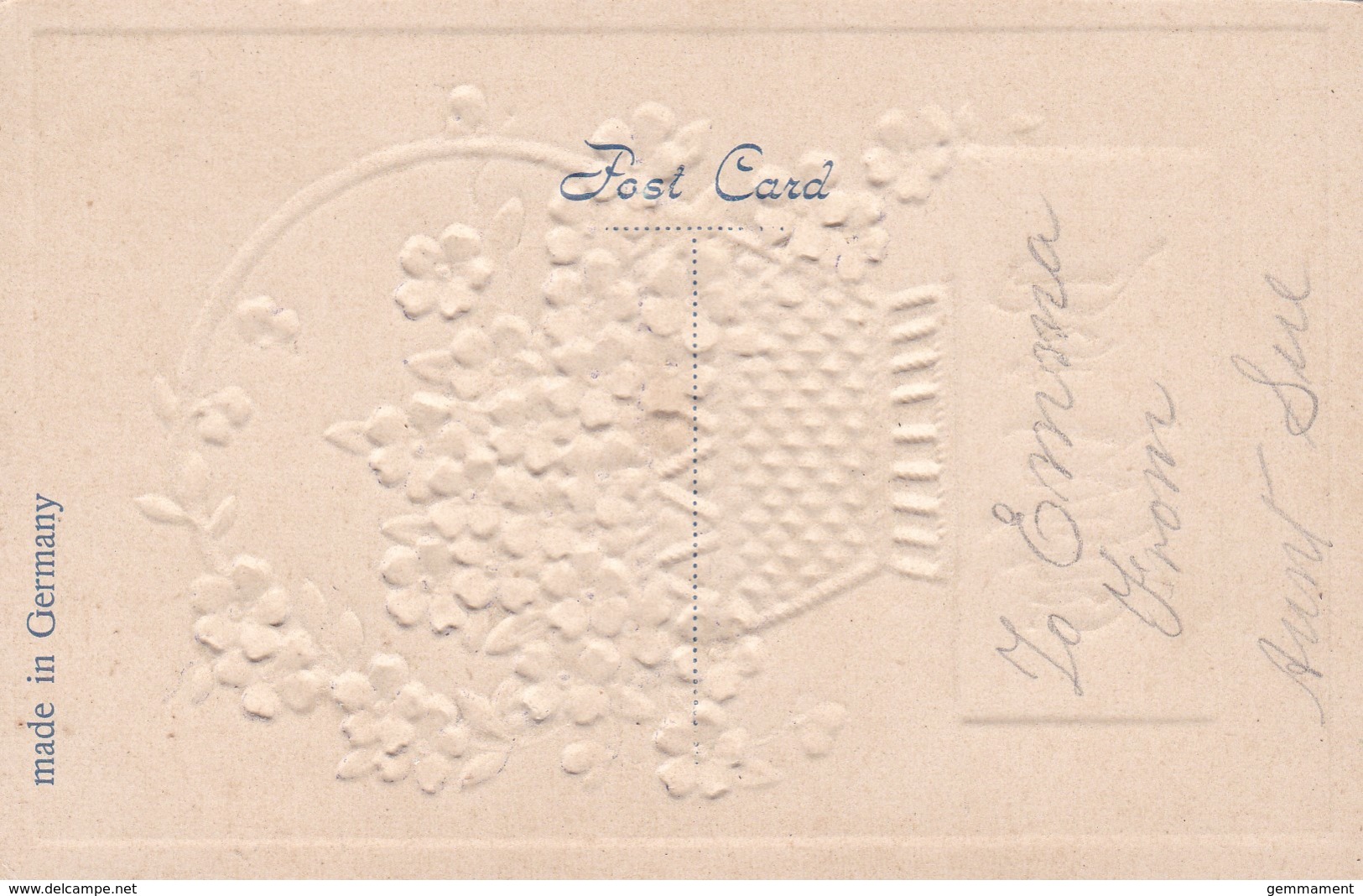 EMBOSSED BEST WISHES GREETINGS CARD - Other & Unclassified