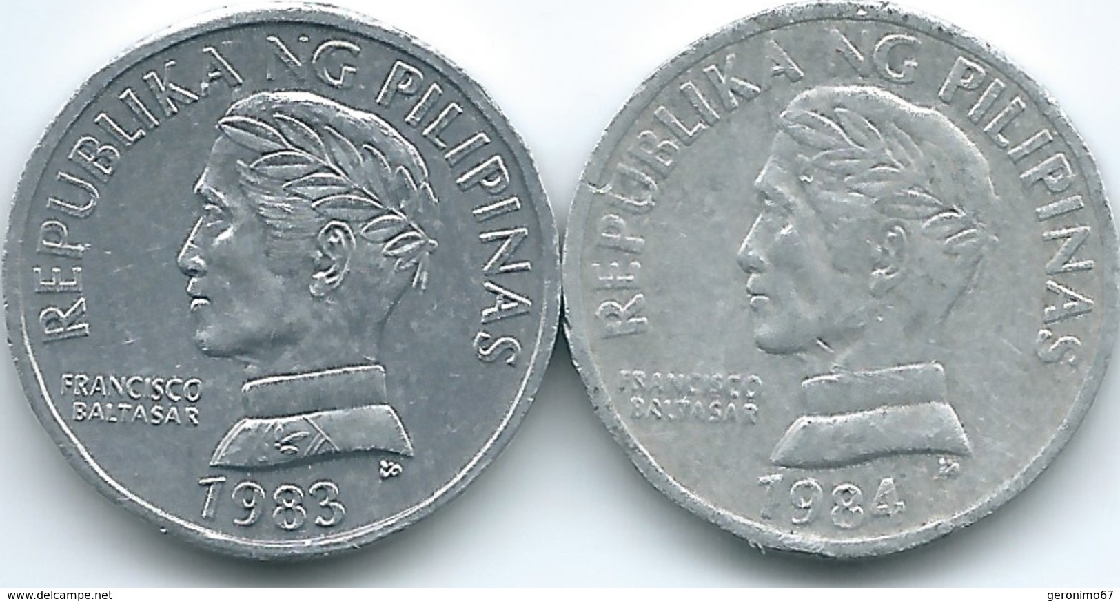 Philippines - 10 Sentimos - 1983 (KM240.1 - Pygmea) & 1984 (KM240.2 - Pygmaea) - Filippijnen