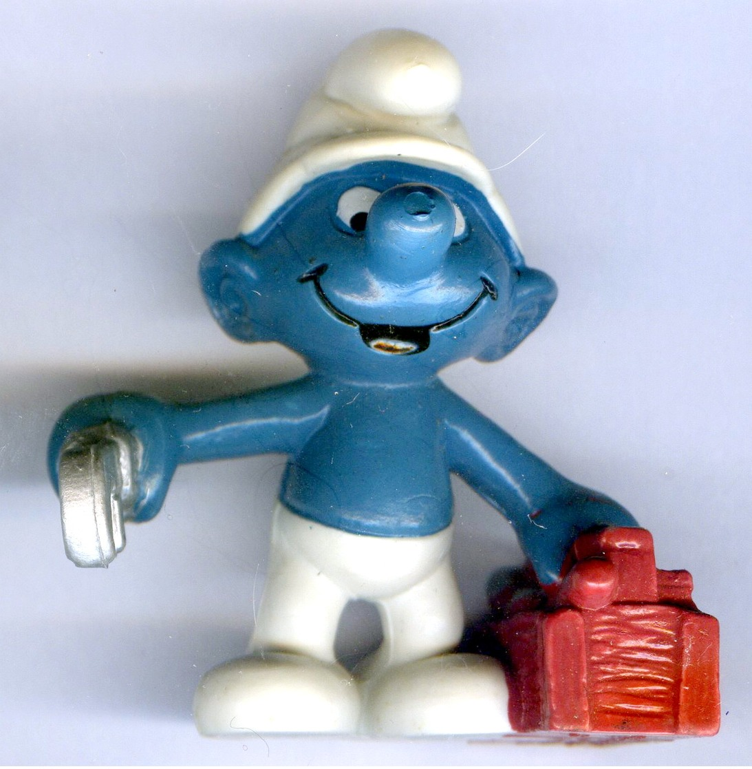 Figurine Vintage SCHTROUMPF CHEF MECANICIEN © 1984 PEYO SCHLEICH WA BERRIE CO - Schtroumpfs