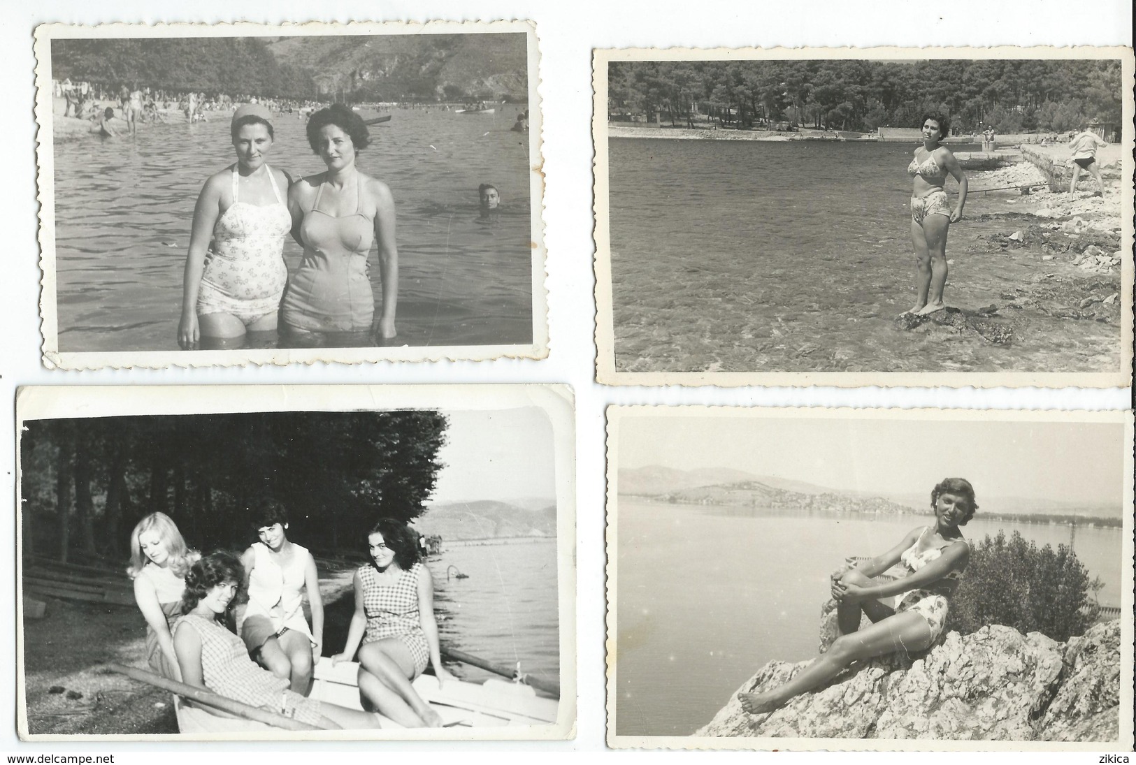 LOT - 13 Photos (small And 14 Cm / 9 Cm ) GIRLS,PIN - UPS.WOMEN IN SWIMSUITS ON THE BEACH 1955/70.costume Da Bagno - Persone Anonimi