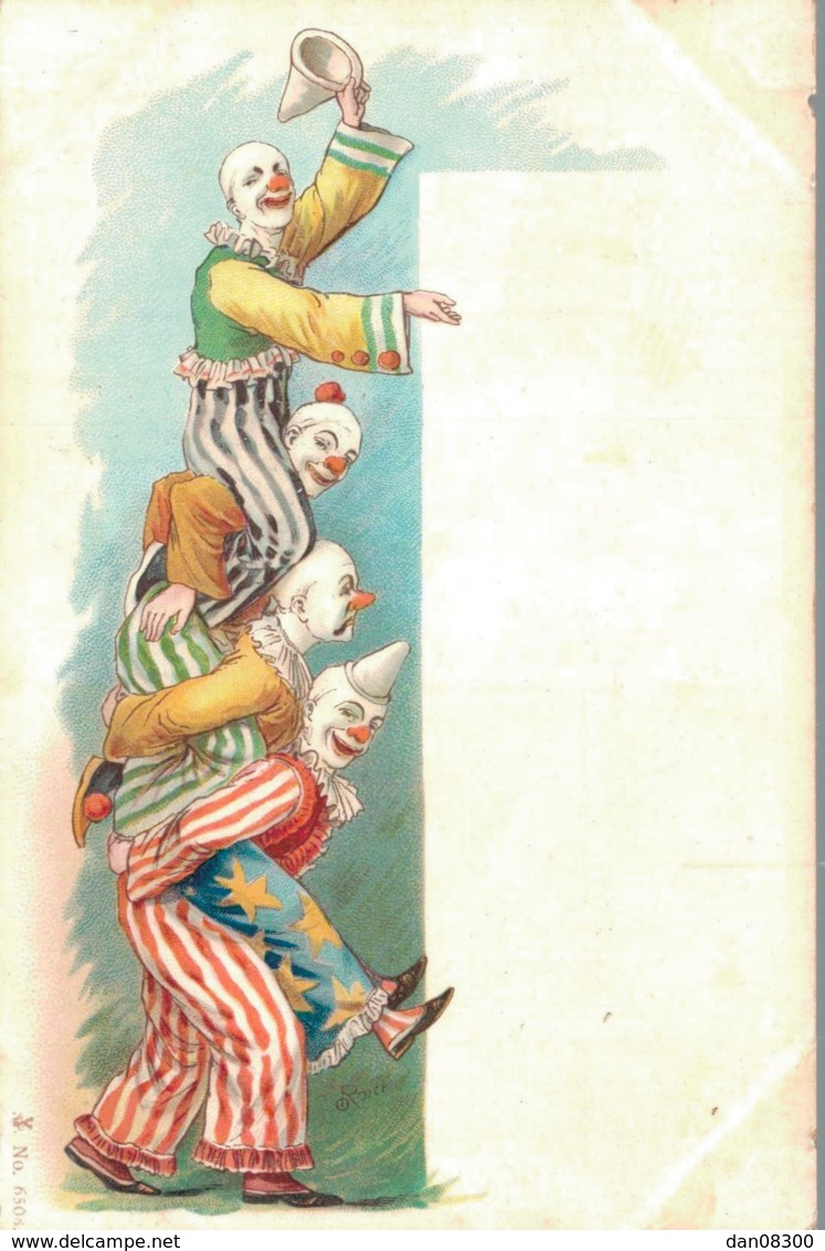 ILLUSTRATION DE ROICK PYRAMIDE DE CLOWNS PAS CIRCULEE - 1900-1949