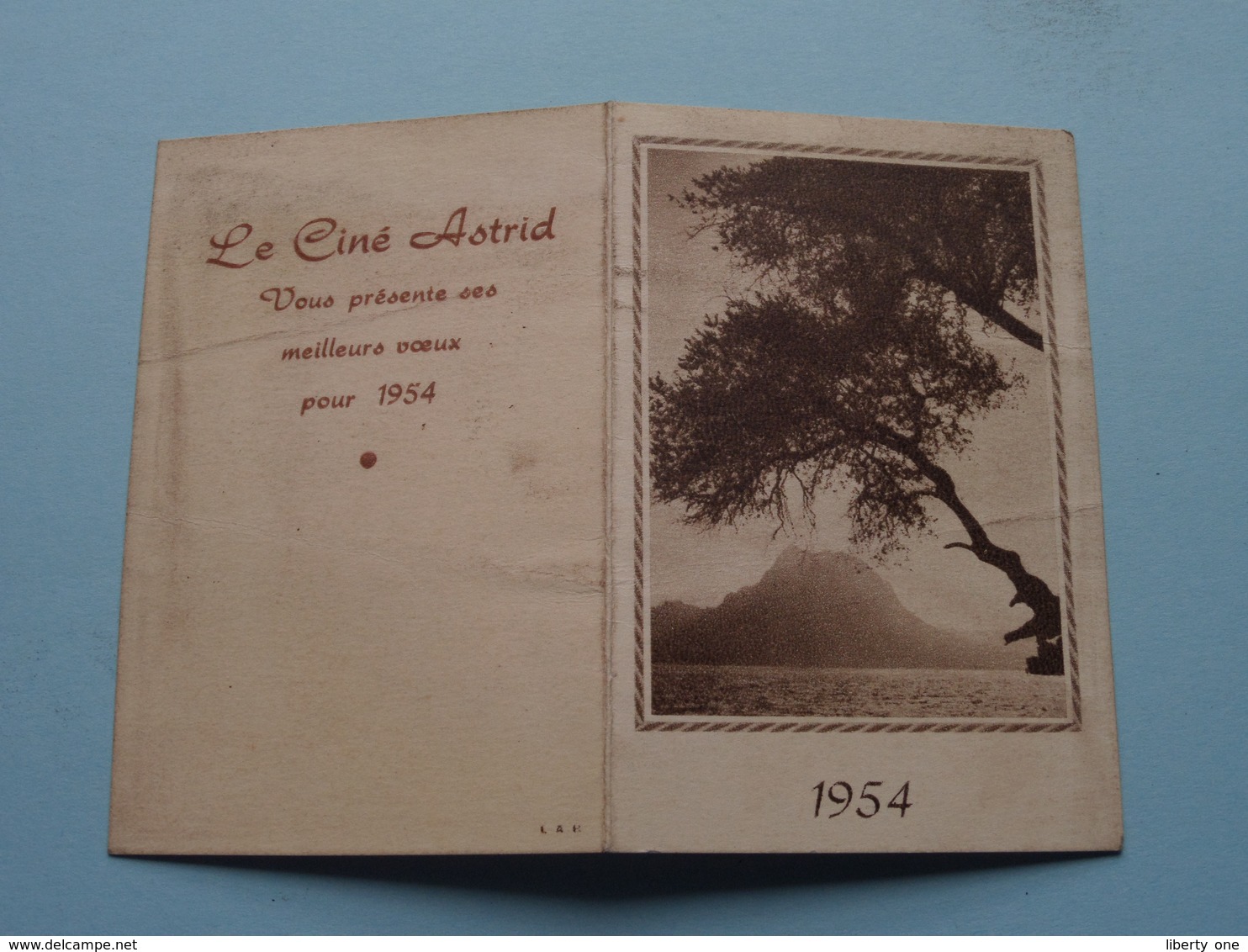 1954 > Le Ciné ASTRID Meilleur Voeux ( Imp. L A R > Zie Foto Voor Detail ) ! - Petit Format : 1941-60