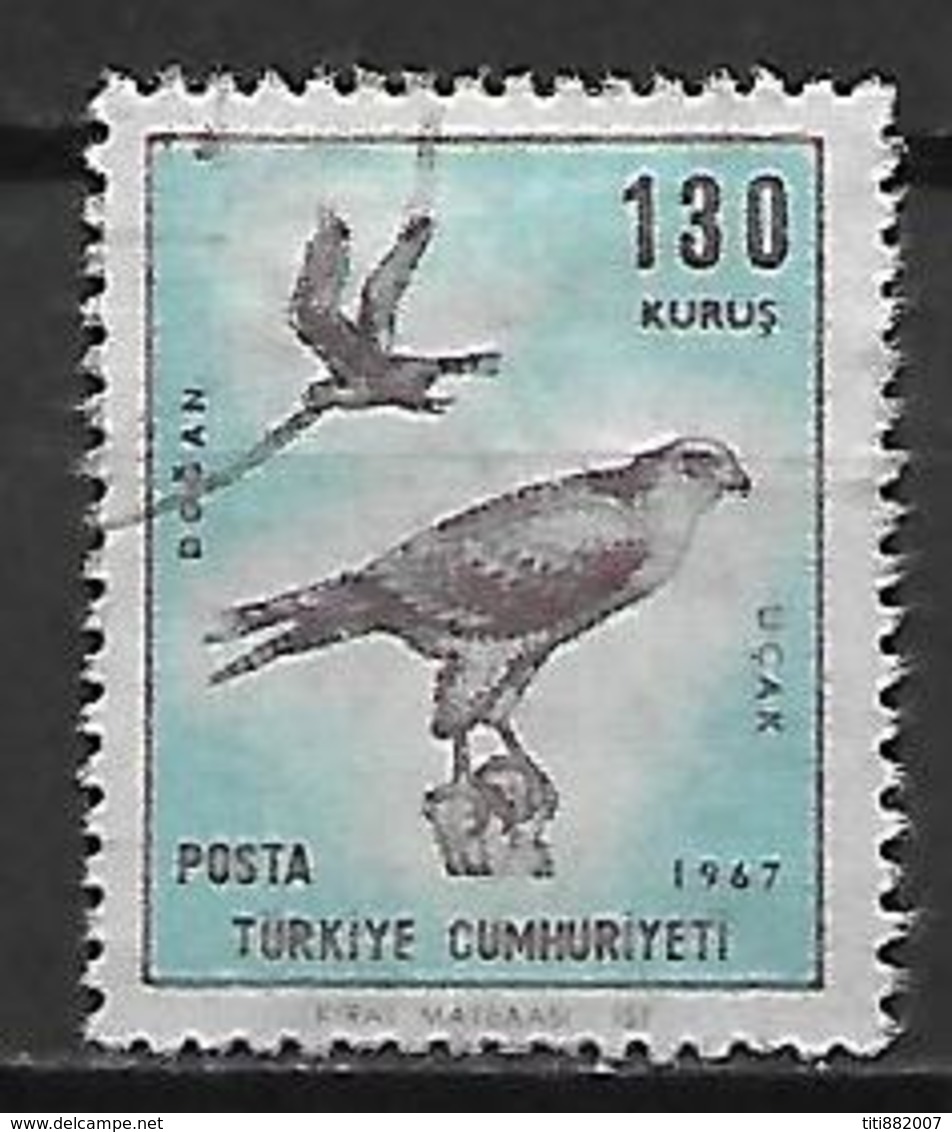 TURQUIE     -   Poste Aérienne  -    1967.   Y&T N° 49 Oblitéré .  Oiseau  /  Faucon - Airmail