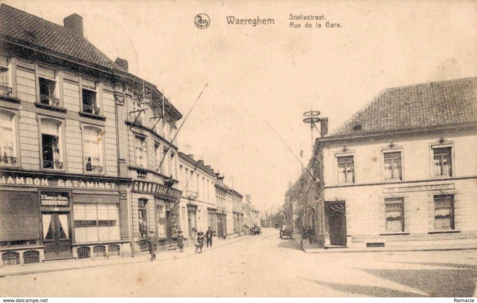 CPA WAREGEM WAEREGHEM Rue De La Gare - Waregem