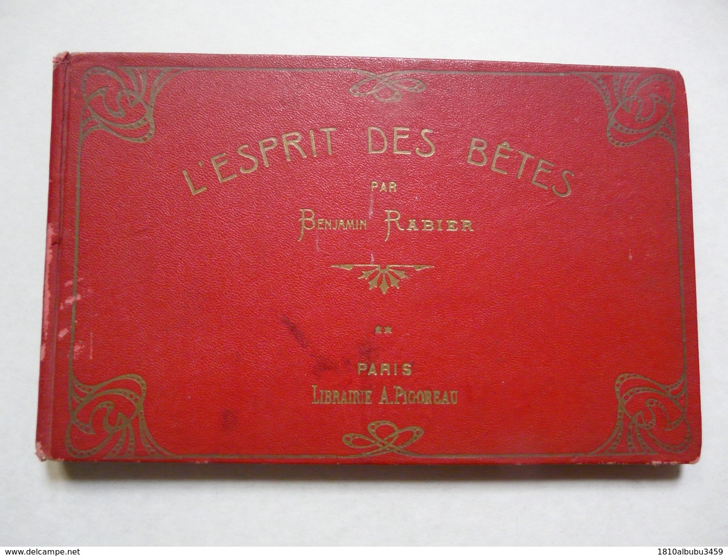 LIVRE D'ART - Reliure Contnant 4 Fascicules Oblongs De 14 Pages : L'ESPRIT DES BETES Par BENJAMIN RABIER - 1801-1900