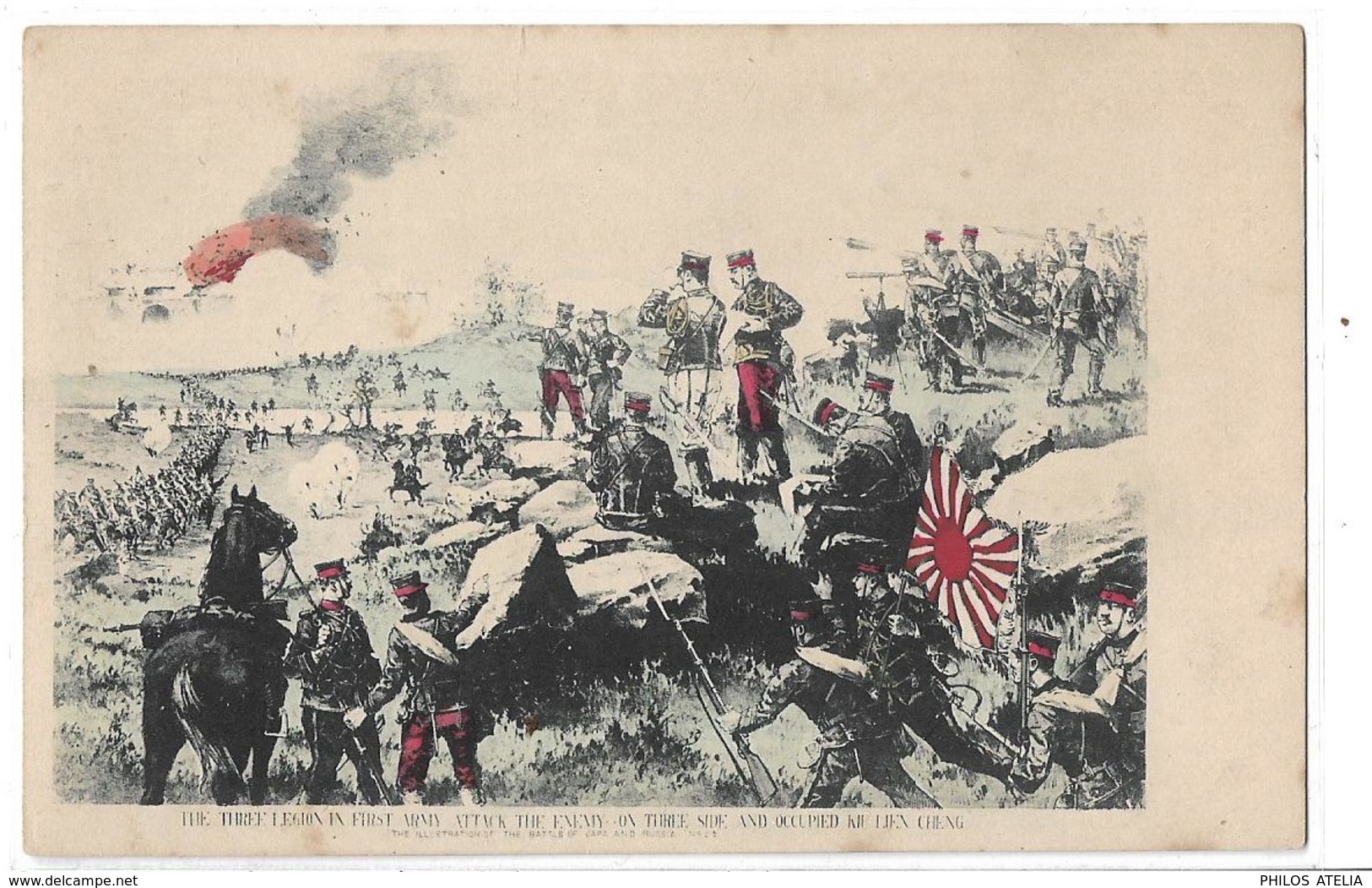 CPA UPU The Three Legion In First Army Attack The Enemy On Three Side And Occuped Kiu Lien Cheng Guerre Russie Japon - Sonstige & Ohne Zuordnung