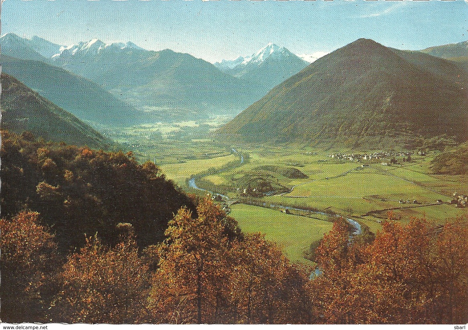 CPSM Vallée D'Aure La Plaine Le Lustou Le Pic D'Aret La Montagne De Guchen - Vielle Aure