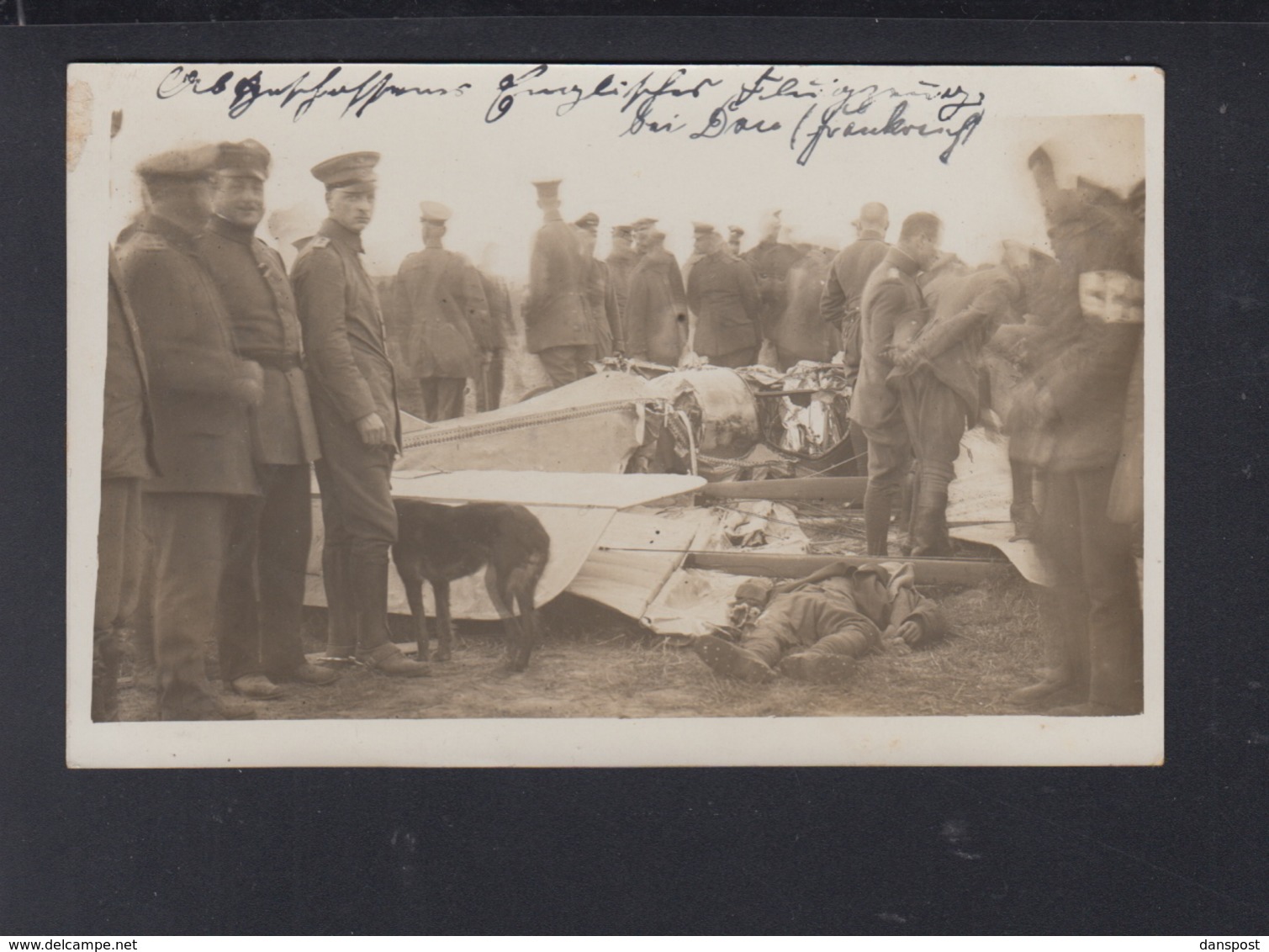 Germany WWI PPC British Pilot Shot Down Over Dau In France - Aviateurs