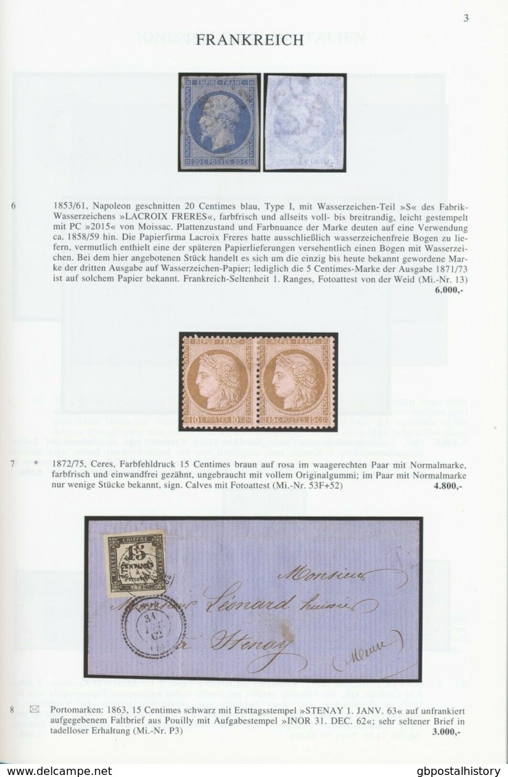 HEINRICH KÖHLER Wiesbaden 323. AUKTION Januar 2005 INTERNATIONALE RARITÄTEN - Catalogues For Auction Houses