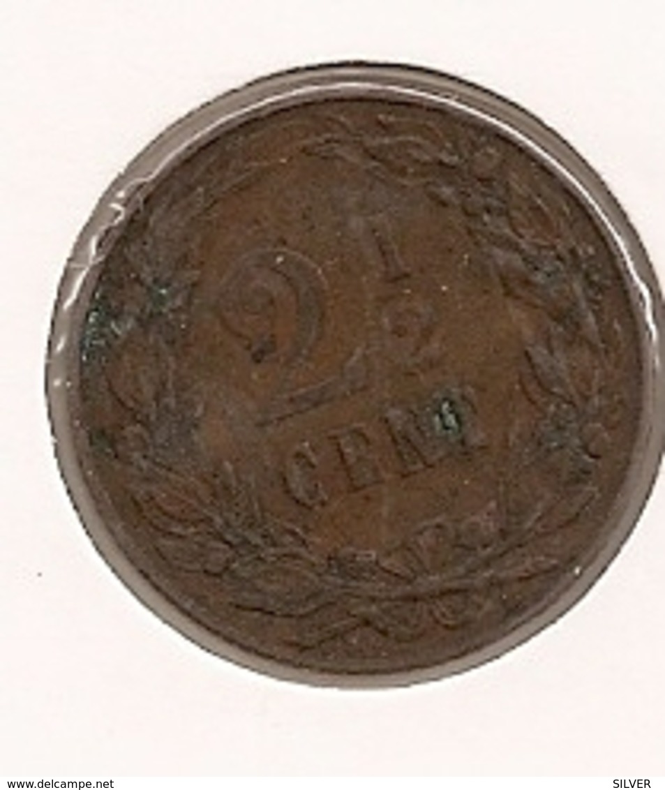 HOLANDA PAYS BAS NETHERLANDS 2,5 CENTS 1903 RAR 219 - 2.5 Centavos