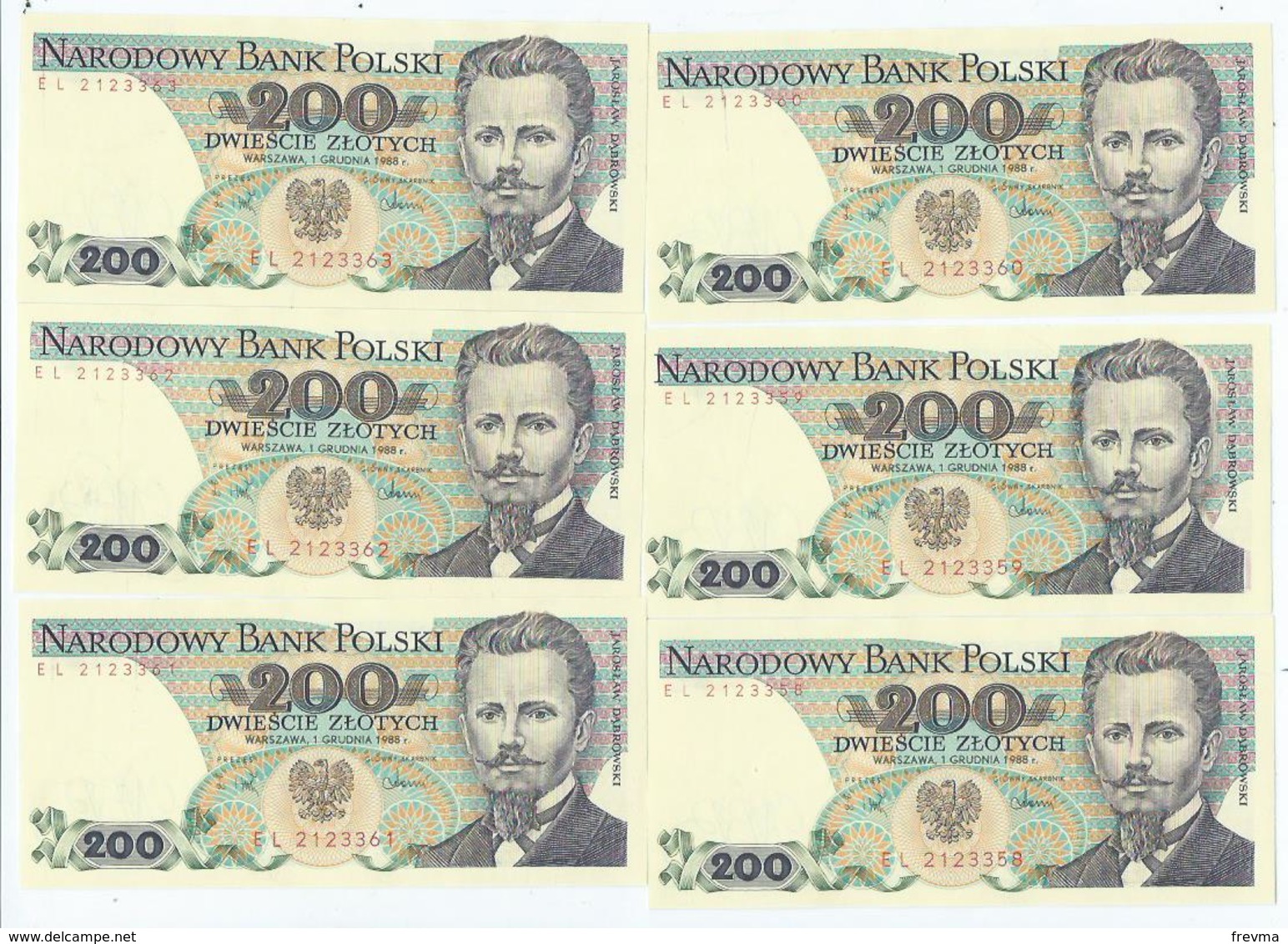 Billet Neuf De Banque De 200 Zlotych 1975-1988 - Polen