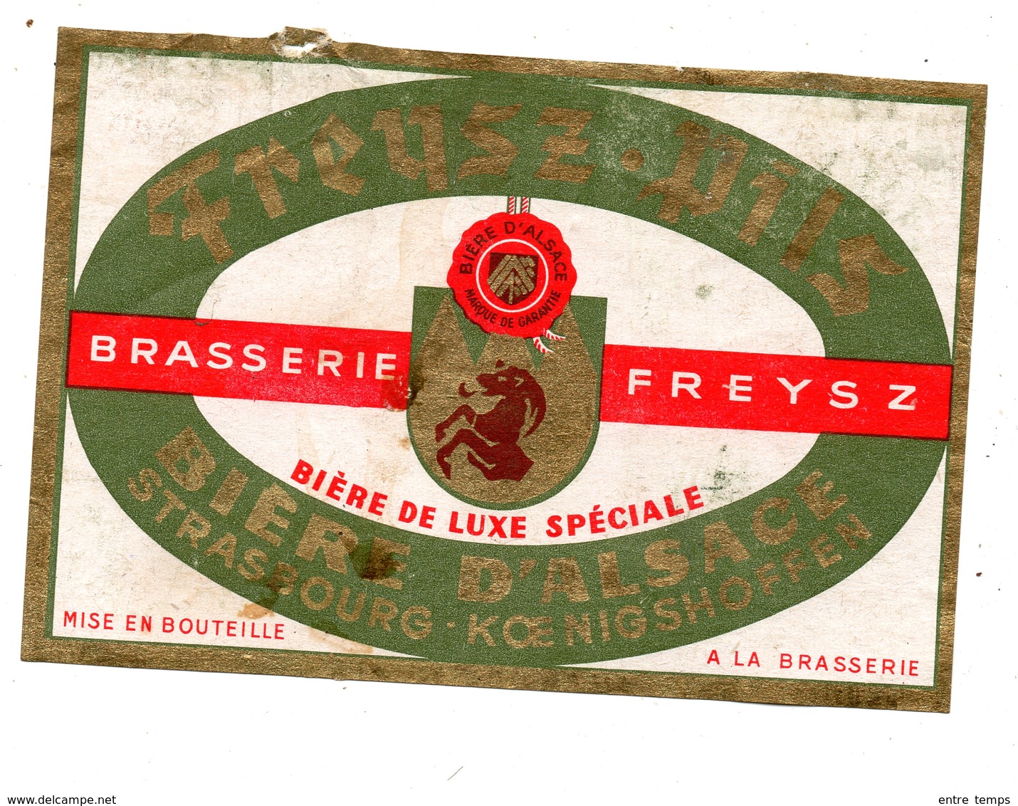 Etiquette Bière Alsace Freysz Koenigshoffen - Collections